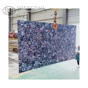 Natural gemstone sodalite blue jasper granite flooring design for decoration