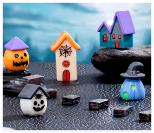 Mini figuritas a granel Micro resina Halloween miniatura fantasma Zombie telaraña CASA <span class=keywords><strong>DE</strong></span> CALABAZA 3D DIY adornos para bolígrafos niños juguetes <span class=keywords><strong>de</strong></span> baño - Product Image 5
