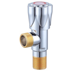 Robinet d'angle en acier inoxydable Zimani, filetage mâle 20 mm, à molette, pour eau chaude et froide, fixation murale pour toilettes - Product Image 1