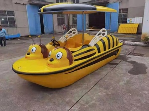 Barca Elettrica Little Bee per Bambini e Adulti, Intrattenimento all'Aperto, in Vetroresina e Acciaio, Design Cartoon, 5 Posti, Certificata CE, per Parchi Acquatici - Product Image 2