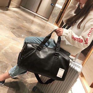 Nouveau sac de voyage rond en cuir PU imperméable, grande capacité, sacs de sport et de gym pour usage professionnel et décontracté - Product Image 5