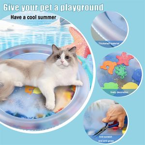 Fun Interactive Pet Water Mat | Customizable Ocean Theme Pat <strong>Pad</strong> | Keeps Pets <strong>Cool</strong> in Summer - Product Image 2