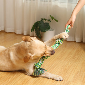 Juguete de Cuerda de Algodón para Masticar para Mascotas, Nuevo de Fábrica, Suministros para Mascotas, Juguete de Cuerda de Algodón Duradero para Limpiar los Dientes de Perros - Product Image 6