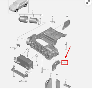 94610724230 chính hãng tấm lọc chất lượng cao ban đầu nhà máy sản xuất trái động cơ dầu phụ bìa cho PORSCHE MACAN 95B 2015-2018 - Product Image 3