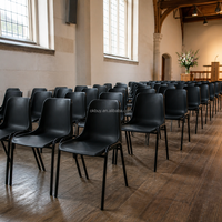 Chaise d'événement empilable en plastique, chaise connectable, capacité de charge de 600 lb, pour écoles, concerts, locations de lieux, conférences, festivals de musique
