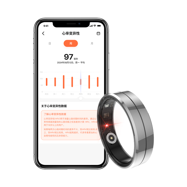 Stainless Steel Biometric Chips 100 Sport Modes X1 Smart Ring Fingers
