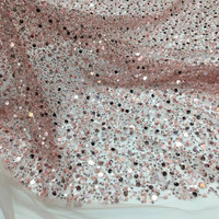 Tissu de luxe en tulle perlé français brodé de perles pour robe de soirée, mariage, textile de maison, couleur personnalisée, léger