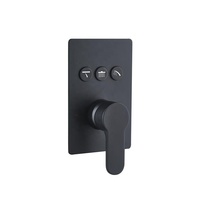 Système de douche encastré complet, mitigeur mural dissimulé, douche pluie thermostatique intégrée pour salle de bain
