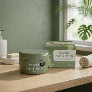 Limpiador Facial Matcha Mochi en Caja, Tarro de Barro para Lavar la Cara, Envase Cosmético con Tapa Verde de Rosca, 80g, Blanqueador, Antienvejecimiento, Té, Para Todo Tipo de Piel - Product Image 3