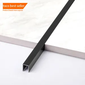 Decorativo polido aço inoxidável Tile Trim para parede Pavimento Decoração T Shape 304 Tiles Acessórios Edge Trim Perfil