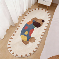 Tapis de chambre doux pour enfants, tapis de chevet mignon pour chambre d'enfant, tapis de jeu antidérapant pour bébé, tapis de sol en fausse fourrure de cachemire à poils longs, fabriqué à la machine