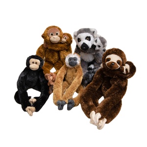 Juego de Peluches Súper Suaves para Colgar, de Algodón PP, Desmontables, con Diseño de Perezoso, Lémur y Gorila, para Decoración de Cuarto de Bebé - Product Image 1