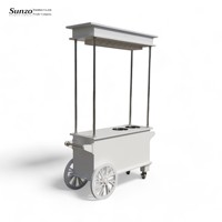 Chariot de présentation de bonbons et desserts de luxe en bois moderne à 4 roues pour hôtel, idéal pour mariages romantiques - Grande Vente