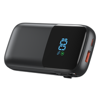 Chargeur de batterie pour iPhone OEM, type C, câble intégré, charge rapide 15W, affichage LED, double USB, grande capacité, mini power banks
