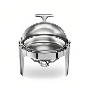 เครื่องอุ่นอาหารสแตนเลสทรงกลม 6 ลิตร ดีไซน์หรูหรา สำหรับงานจัดเลี้ยง - Product Image 1