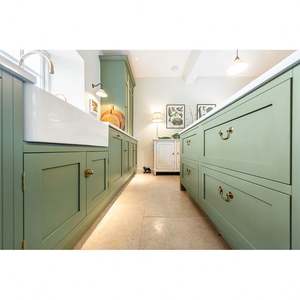 High End Modular Kitchen Furniture Modern Shaker <b>Cupboards</b> Solid <b>Wood</b> Kitchen Cabinets with Island Designs - Product Image 4