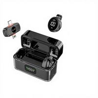 Microphone Lavalier sans Fil S30 Mini 2.4G avec Réduction Active du Bruit et Boîtier de Charge Magnétique Type C pour Streaming en Direct et Vlogging