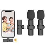 Nouveau microphone cravate sans fil portable pour enregistrement audio-vidéo pour iPhone, Android, jeux en direct, téléphone portable et appareil photo
