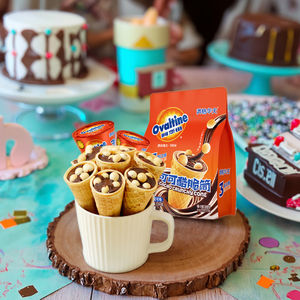 2025 Mangehuafu Recién llegados Delicioso sabor a cacao Galletas de oblea de chocolate Delicioso cono crujiente Maltas dulces Sabores personalizados Bolsas - Product Image 2