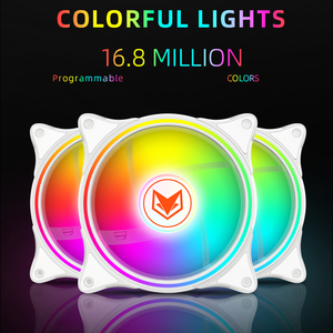 Coolmoon Speciale Aanbieding Reverse Argb <span class=keywords><strong>Fan</strong></span> Neon 5v3pin Computerventilator 120Mm Dun Diafragma Lage Ruis Gaming Pc Koelventilator - Product Image 2