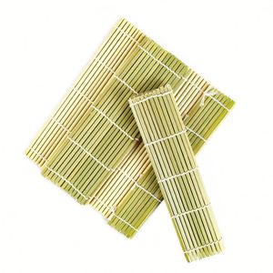 Wholesale Factory Japanese Bargain Sushi Making Kit Green Natural Bamboo Sushi <b>Mat</b> DIY Professional Sushi <b>Rolling</b> <b>Mat</b> - Product Image 1