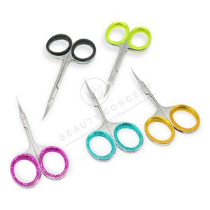 Ciseaux à cuticules de qualité supérieure, grand format, style boucle pour les doigts, avec pointe en forme de tour, coupe précise pour manucure et pédicure, ciseaux de manucure - Product Image 1