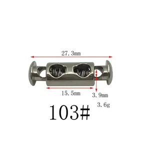 מנעול כובע בגדי שרוך פקק תיק כבל פקק כפול חור מחרוזת כפתור מתכוונן מתכת מקובל אבץ סגסוגת SGS אביב