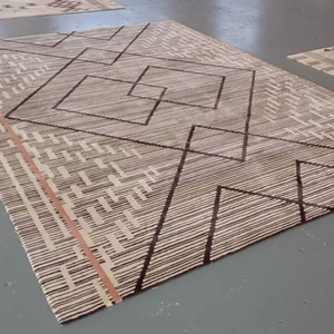 Tùy Chỉnh Thiết Kế Hỗn Hợp Len Tre Lụa Len Thảm Thảm Vàng Thiết Kế Và Màu Sắc Căn Hộ Khách Sạn Phòng Khách Thiết Kế Hiện Đại Thảm - Product Image 5