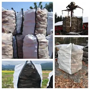 Brandhout Tas Fibc Bulk Grote Zand Brandhout Tassen Woodbag Pp Fabriek Pp Ademende Mesh 1000Kg 2000Kg 1 Stuks