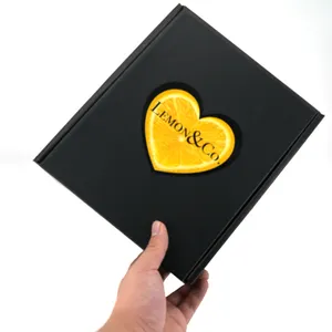 Elegant and Luxury Black Kraft packaging Box Custom Matte Lamination Mailer Box for chocolate
