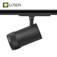 GOSUN 15-60 grados con zoom perfil de aluminio inteligente TRIAC regulable 15-42w focos LED foco de pista