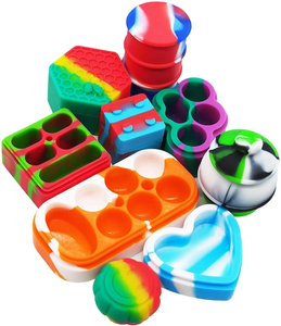 Wholesale Non-Stick Round Silicone Jar Airtight <b>Mini</b> Storage Container for Spice Crushing with Custom Logo - Product Image 1