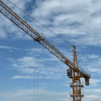Grue à tour Zoomlion d'occasion haute performance de 12 tonnes avec moteur et chenilles, flèche de 70 m, hauteur de levage maximale de 60 m, moment de charge élevé