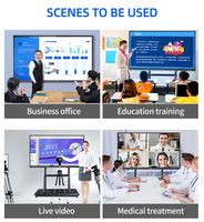 Tableau blanc interactif intelligent JOMETECH personnalisé de 65/75/86 pouces pour l'enseignement scolaire, écran tactile IR 20 points, LCD 4K pour usage au bureau/à l'école