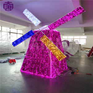 Luces decorativas navideñas para exteriores con forma de molino de viento, con iluminación LED IP65, para iluminación festiva y decoración navideña. - Product Image 5