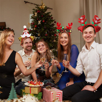 Bandeaux de fête en plastique pour cosplay de Noël, avec différents motifs pour femmes, adultes et enfants, décorations de fête