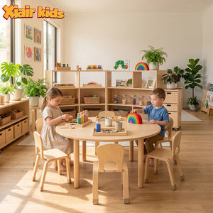Ensemble de bureau et chaise en bois pour enfants, meubles Montessori pour la maternelle, la préscolaire, la salle de jeux et l'apprentissage - Product Image 1