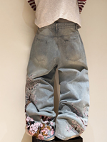 Jeans pour hommes sur mesure, jeans de créateur de haute qualité pour hommes, pantalons en denim brodés pour hommes, fabricant de jeans