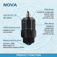 Capteur de niveau radar industriel haute fréquence NOVA OEM OBM IP68 4-20mA pour liquides corrosifs et capteurs de niveau de carburant