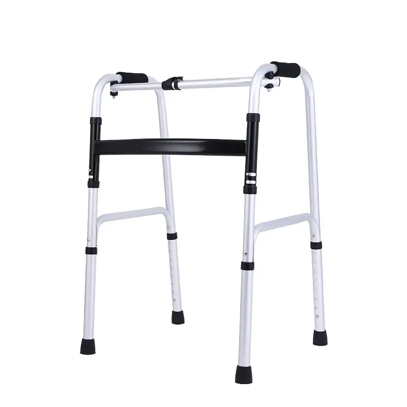 Novo modelo de velhice andando dobrável rolador walker andando ajuda com assento