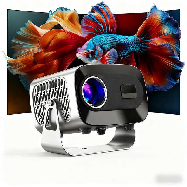A10 Plus Portable Outdoor Projector Auto Focus 720P HD with Large Screen Mirroring for Smartphone