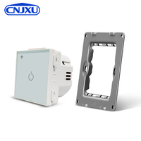 Interruptores de Pared Táctiles Inteligentes Tuya Wifi, Modernos, Estilo UK, Control Remoto Inalámbrico, Luz LED, Requiere Cable Neutro, 1-3 Interruptores