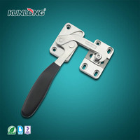 Poignée de porte à compression pour four industriel KUNLONG SK1-501-T, en acier inoxydable, avec loquet, finition polie miroir, plaqué zinc, 2 clés