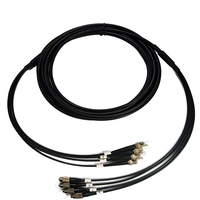 Câble optique multimode blindé en TPU 10G 4 cœurs OM3 pour extérieur, diamètre extérieur 5,0 mm avec connecteur