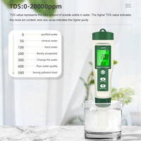 Mètre de qualité de l'eau numérique 10 en 1 PH/TDS/EC/SALT/TEMP/S.G/ORP/H2/Fertile/Resistivity, mètre de pH portable