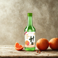 Liqueur aromatisée au pamplemousse Soju coréen de haute qualité Whisky rafraîchissant sucré Vente en gros de boissons alcoolisées Fabricant du Vietnam