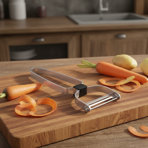 Éplucheur et trancheur de fruits manuel multifonctionnel en acier inoxydable écologique, outil de <span class=keywords><strong>cuisine</strong></span> durable pour légumes - Product Image 6