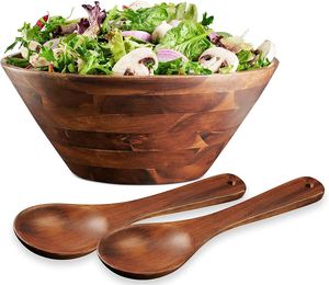 Tazón para mezclar ensaladas de verduras y frutas con compartimento de partición Vajilla elegante para comedor y uso comercial - Product Image 5