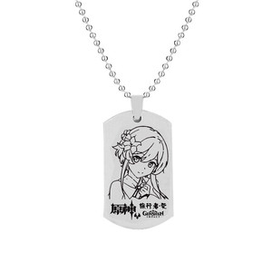 Juego de Anime <span class=keywords><strong>Genshin</strong></span> <span class=keywords><strong>Impact</strong></span> collares Zhongli Xiao Hutao Keqing Halloween Moda hombre mujer Cosplay accesorios regalos - Product Image 4