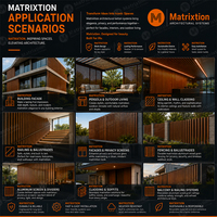 Lames en aluminium imitation bois pour façades extérieures de bâtiments